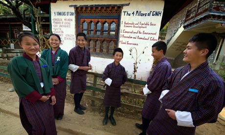 Pupils at a secondary school in Paro.